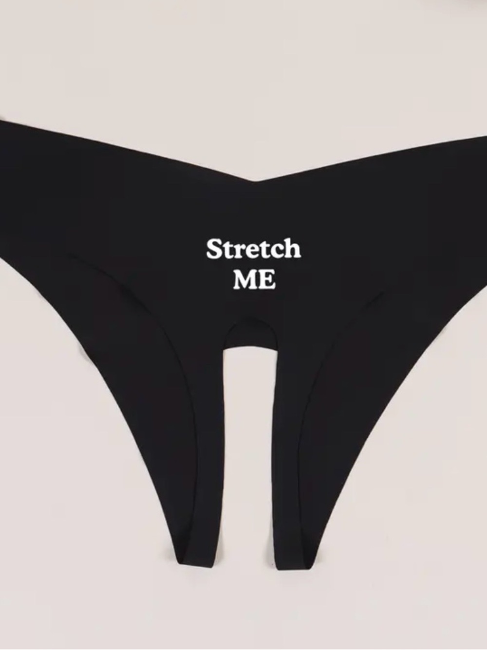 Black Womens Stretch Bikini Briefs crotchless